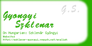 gyongyi szklenar business card